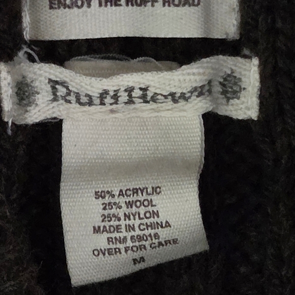 Ruff Hewn Brown Cable Knit Sweater Vest Tunic | Shawl Collar Short Sleeve MEDIUM - Picture 3 of 11